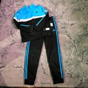 NWT Boys Large Adidas Split Tricot Jacket & Jogger Pants